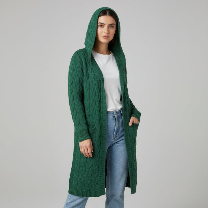 Women’s Casual Open-Front Cardigan Sweater with Pockets-Vyana Collective