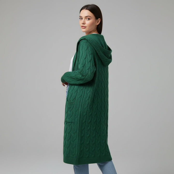 Women’s Casual Open-Front Cardigan Sweater with Pockets-Vyana Collective