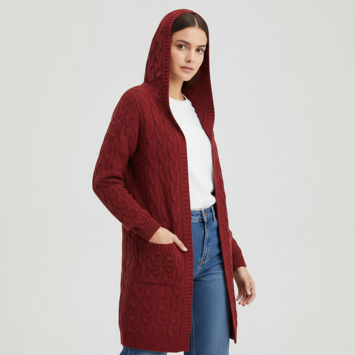 Women’s Casual Open-Front Cardigan Sweater with Pockets-Vyana Collective