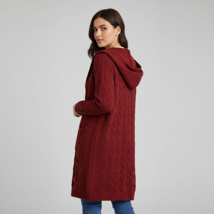 Women’s Casual Open-Front Cardigan Sweater with Pockets-Vyana Collective