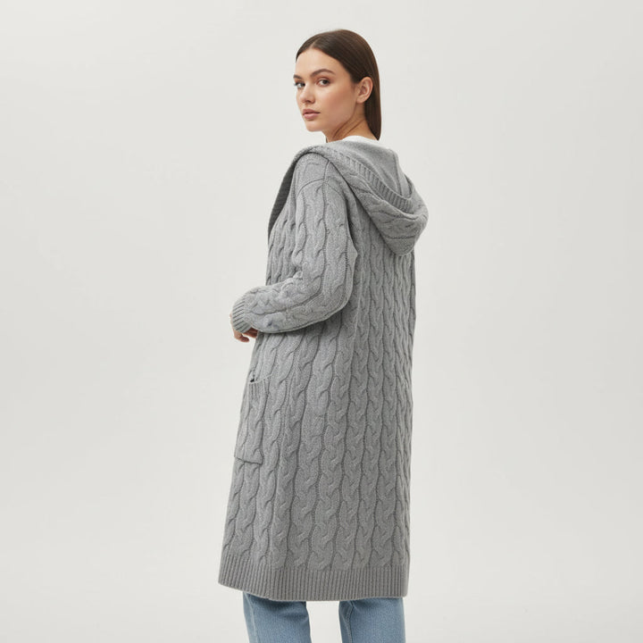 Women’s Casual Open-Front Cardigan Sweater with Pockets-Vyana Collective
