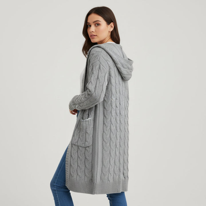 Women’s Casual Open-Front Cardigan Sweater with Pockets-Vyana Collective