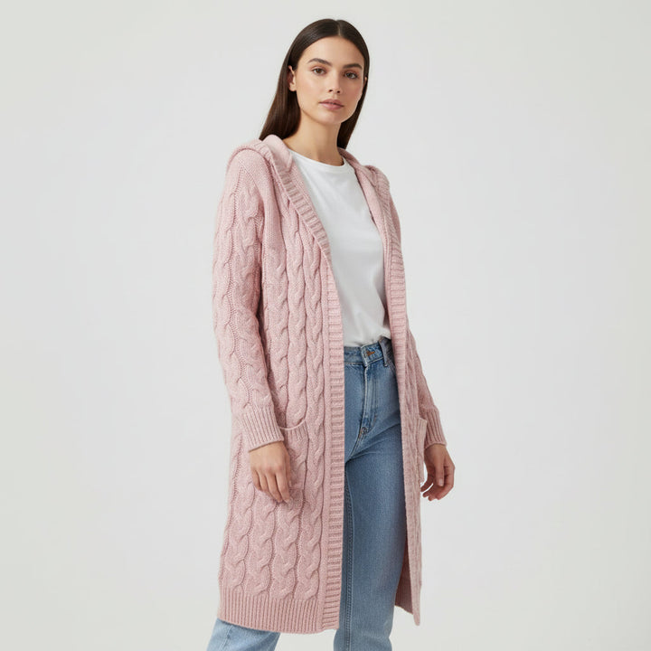 Women’s Casual Open-Front Cardigan Sweater with Pockets-Vyana Collective