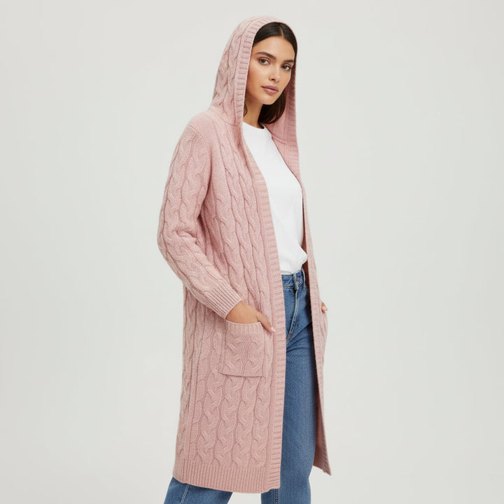Women’s Casual Open-Front Cardigan Sweater with Pockets-Vyana Collective