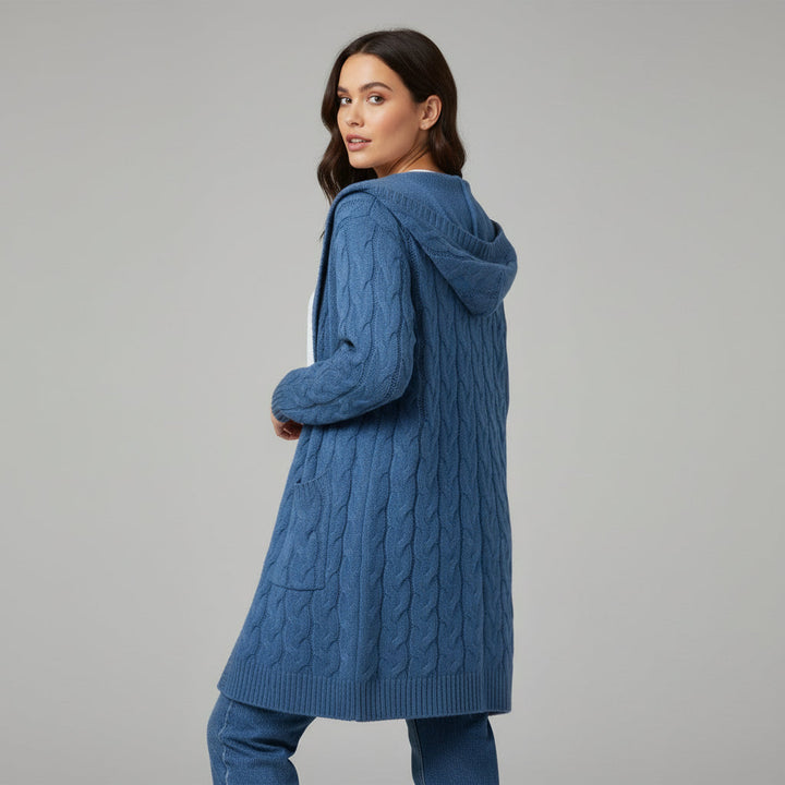 Women’s Casual Open-Front Cardigan Sweater with Pockets-Vyana Collective