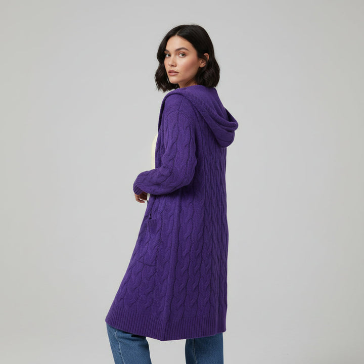 Women’s Casual Open-Front Cardigan Sweater with Pockets-Vyana Collective