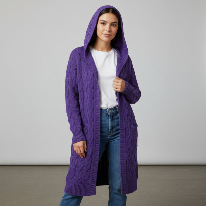 Women’s Casual Open-Front Cardigan Sweater with Pockets-Vyana Collective