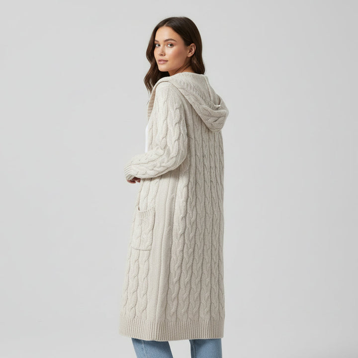 Women’s Casual Open-Front Cardigan Sweater with Pockets-Vyana Collective