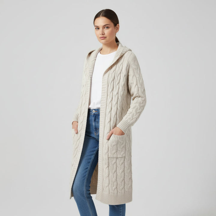 Women’s Casual Open-Front Cardigan Sweater with Pockets-Vyana Collective