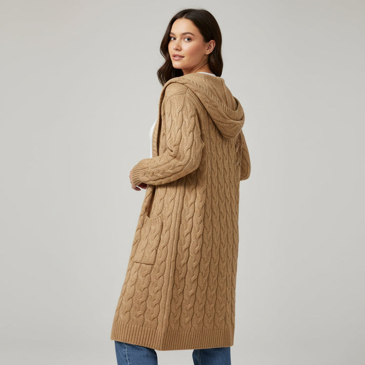 Women’s Casual Open-Front Cardigan Sweater with Pockets-Vyana Collective