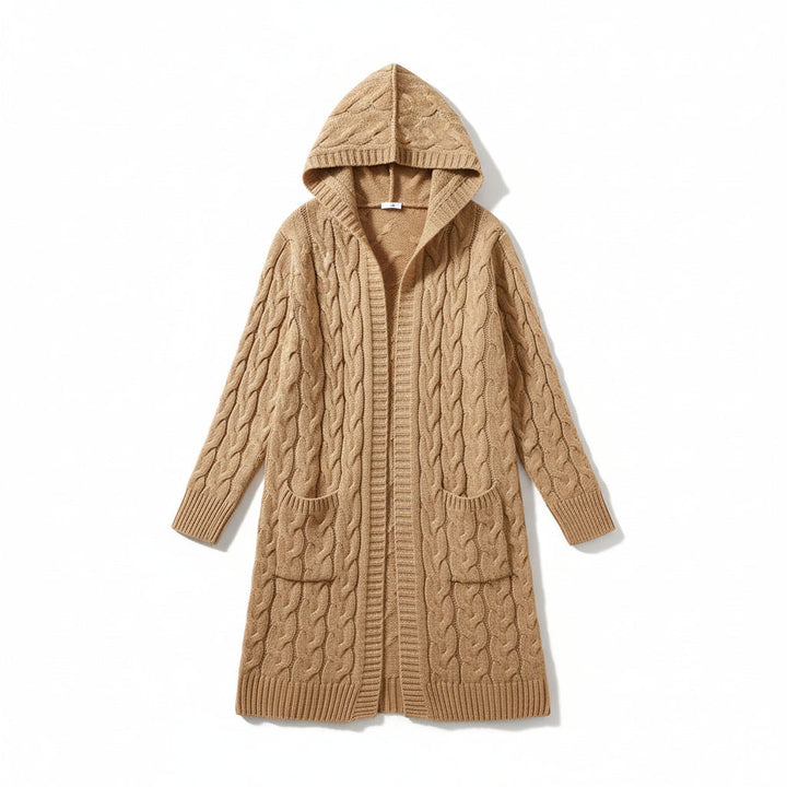 Women’s Casual Open-Front Cardigan Sweater with Pockets-Vyana Collective