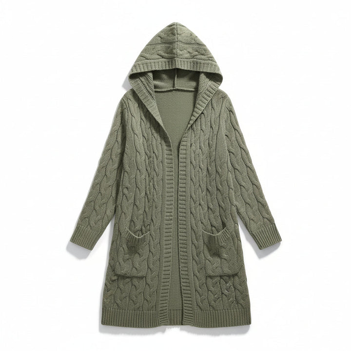 Women’s Casual Open-Front Cardigan Sweater with Pockets-Vyana Collective