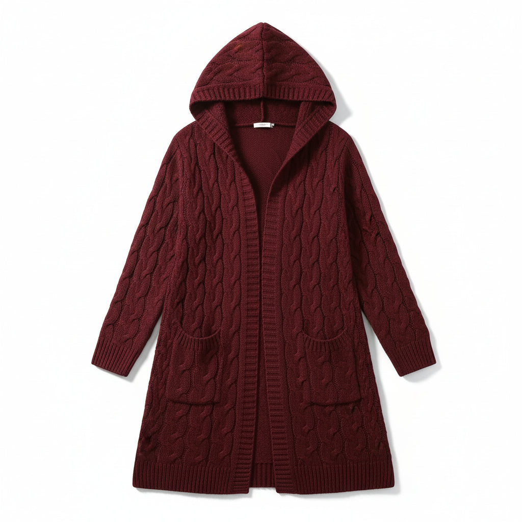 Women’s Casual Open-Front Cardigan Sweater with Pockets-Vyana Collective