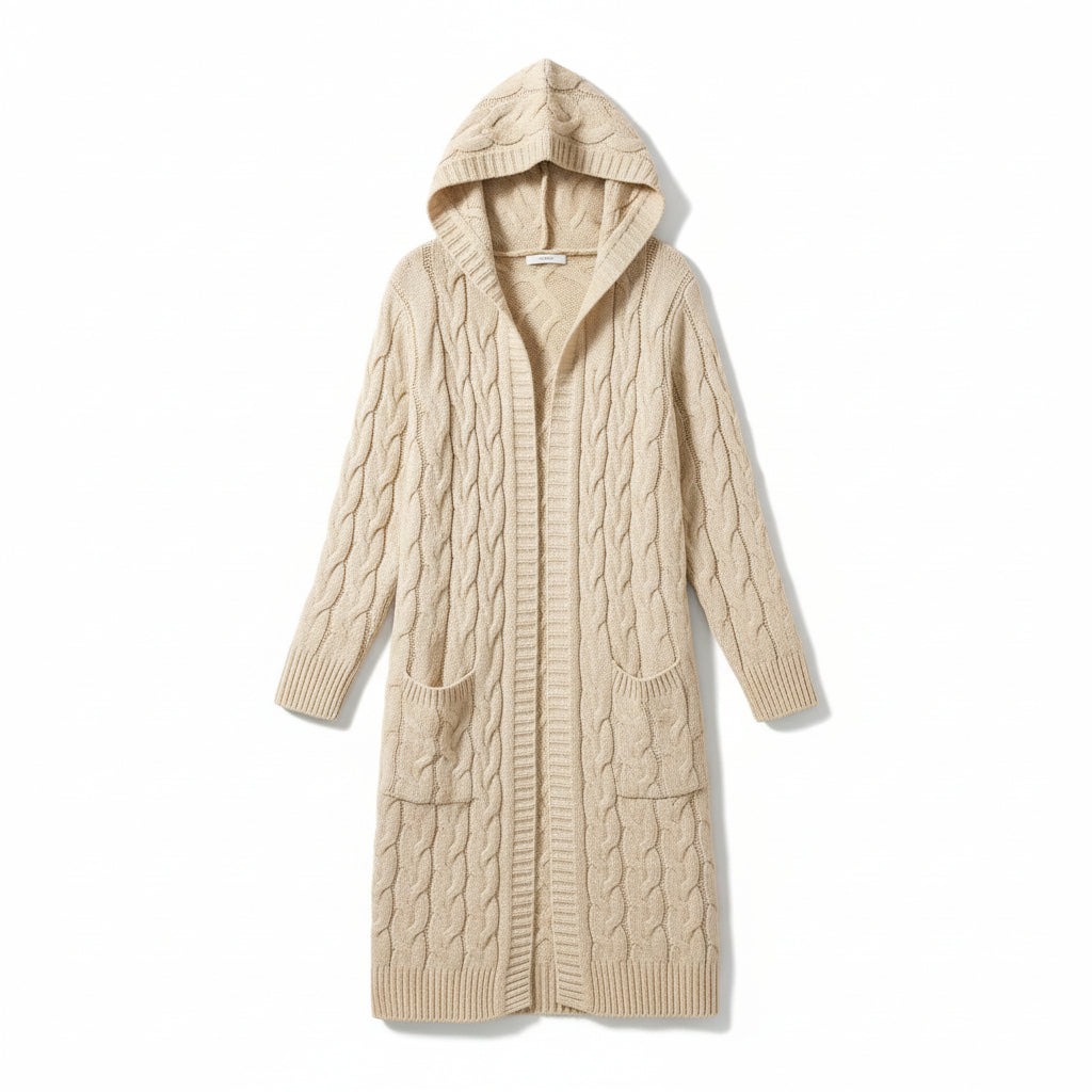 Women’s Casual Open-Front Cardigan Sweater with Pockets-Vyana Collective