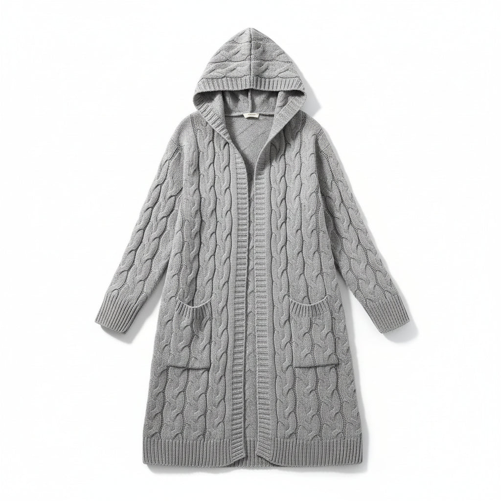 Women’s Casual Open-Front Cardigan Sweater with Pockets-Vyana Collective