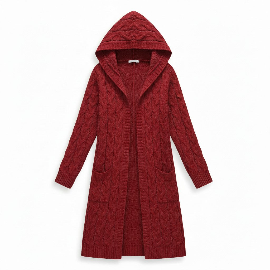 Women’s Casual Open-Front Cardigan Sweater with Pockets-Vyana Collective