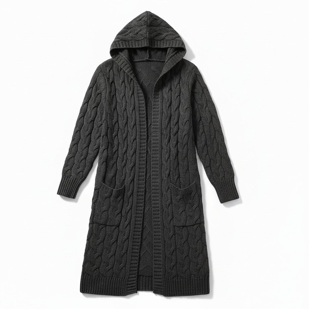 Women’s Casual Open-Front Cardigan Sweater with Pockets-Vyana Collective