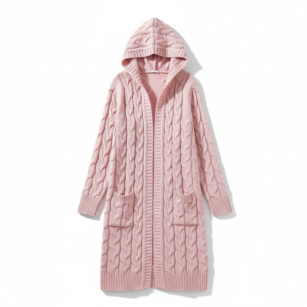 Women’s Casual Open-Front Cardigan Sweater with Pockets-Vyana Collective