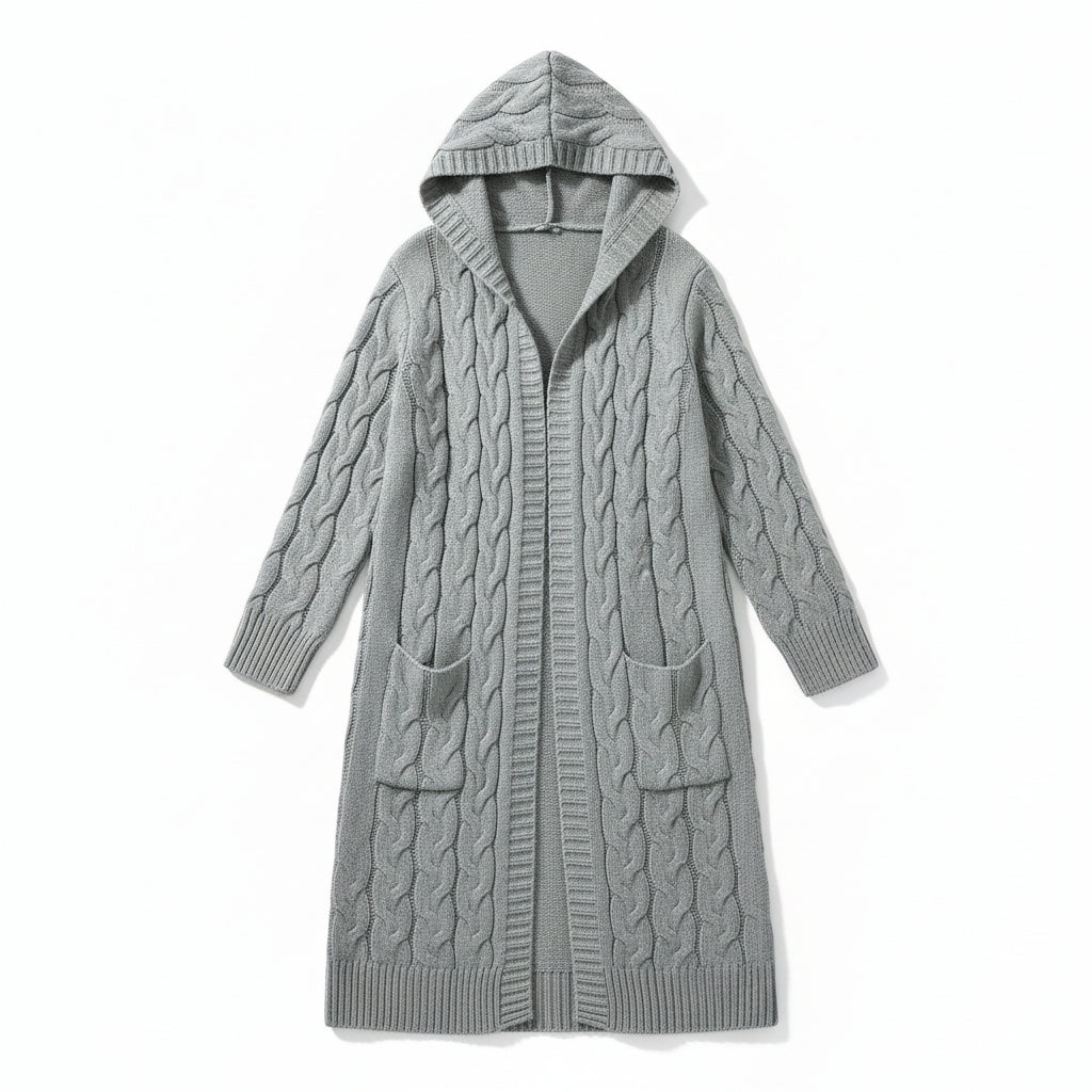 Women’s Casual Open-Front Cardigan Sweater with Pockets-Vyana Collective