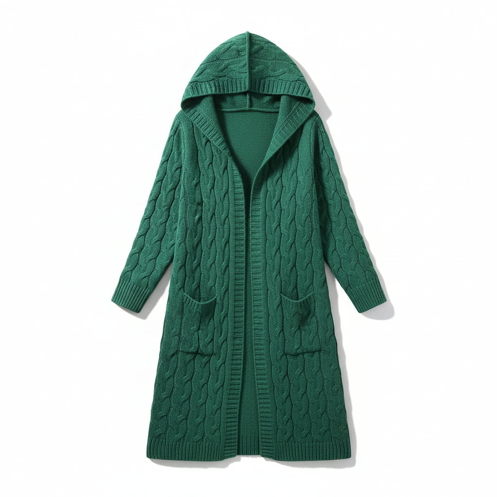 Women’s Casual Open-Front Cardigan Sweater with Pockets-Vyana Collective