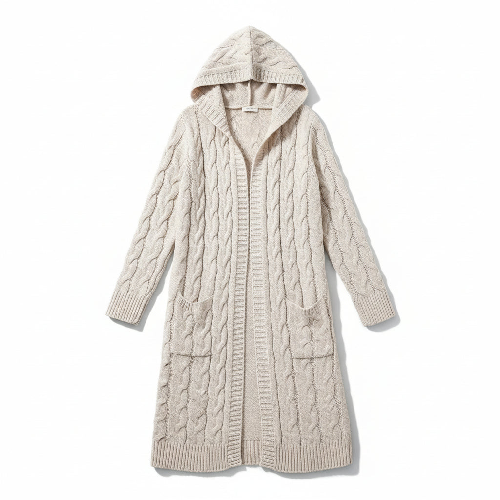 Women’s Casual Open-Front Cardigan Sweater with Pockets-Vyana Collective