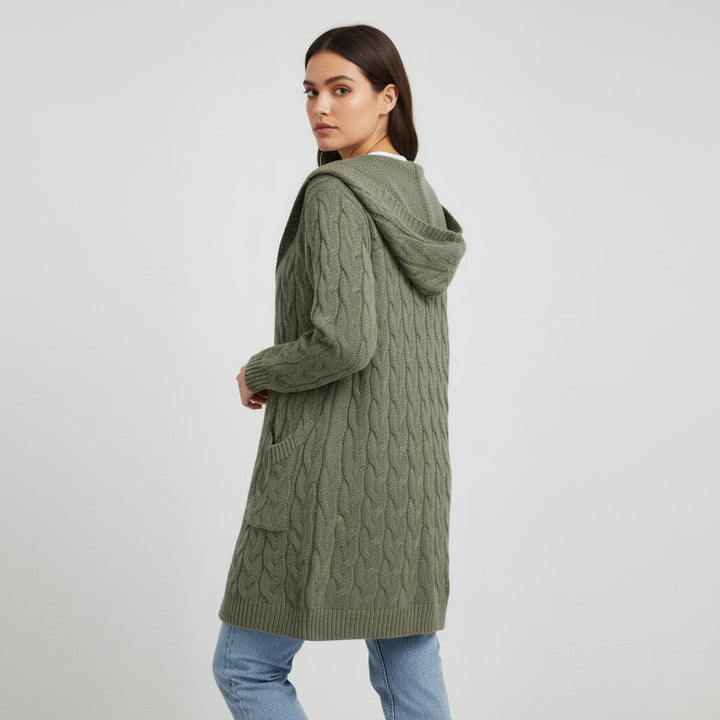 Women’s Casual Open-Front Cardigan Sweater with Pockets-Vyana Collective