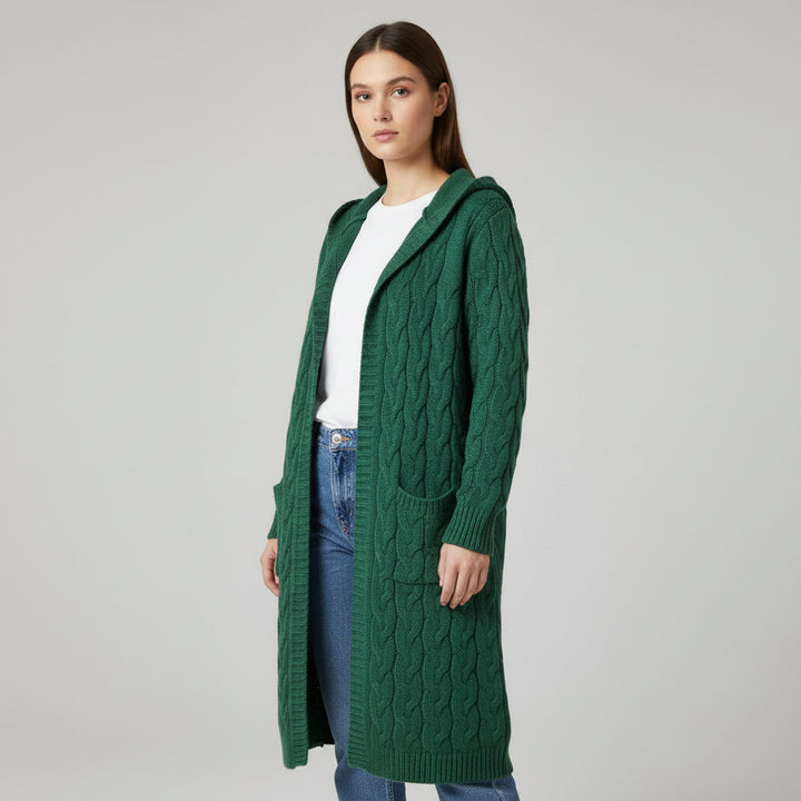 Women’s Casual Open-Front Cardigan Sweater with Pockets-Vyana Collective