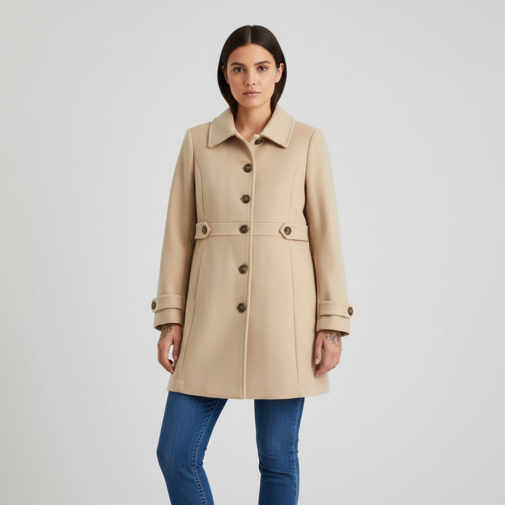 Women’s Elegant Woolen Coat-Vyana Collective