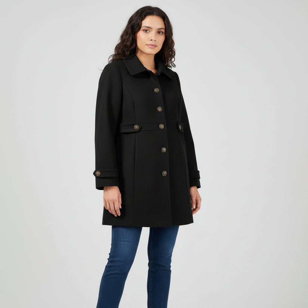Women’s Elegant Woolen Coat-Vyana Collective