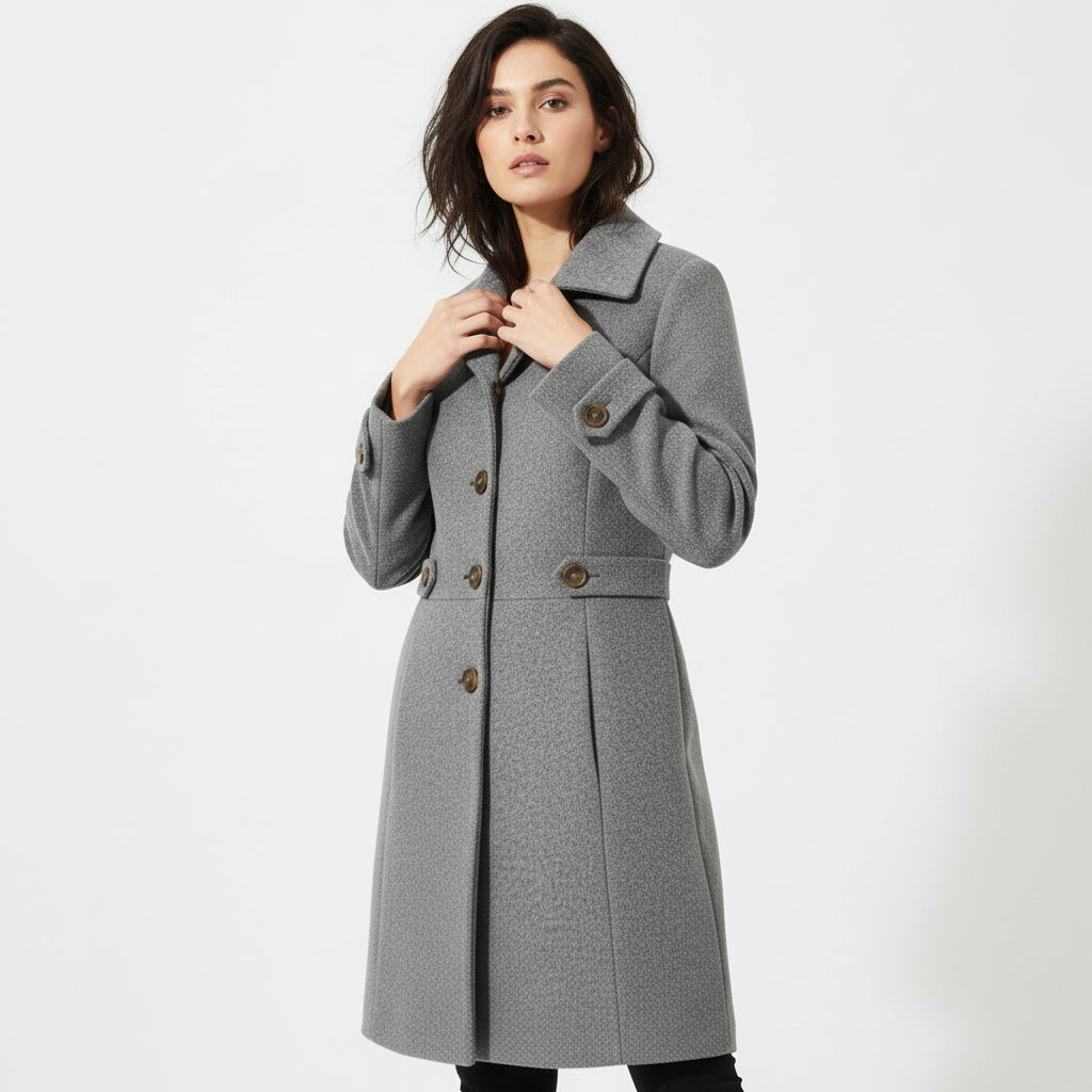 Women’s Elegant Woolen Coat-Vyana Collective