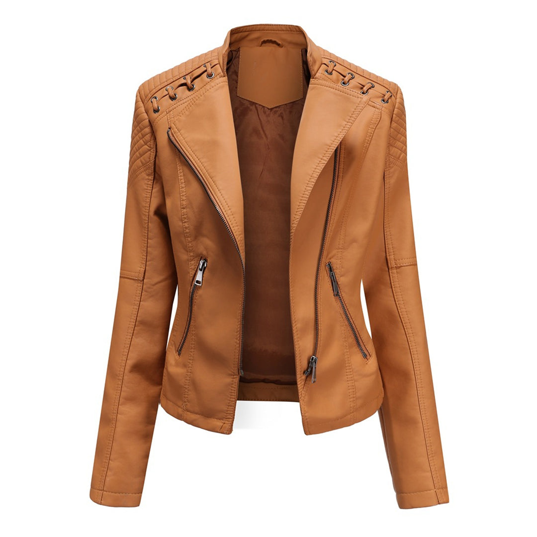 Women’s Faux Leather Jacket for Fall-Vyana Collective