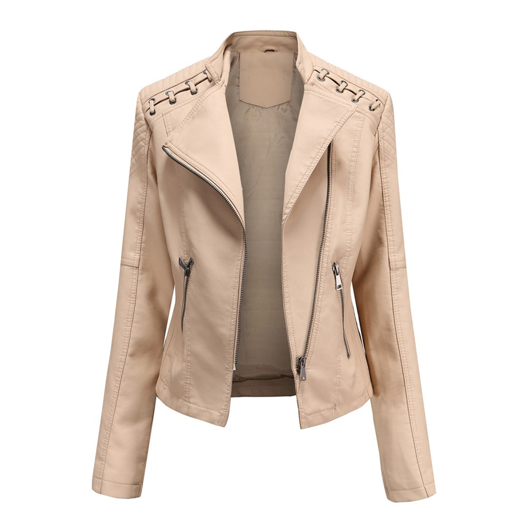 Women’s Faux Leather Jacket for Fall-Vyana Collective