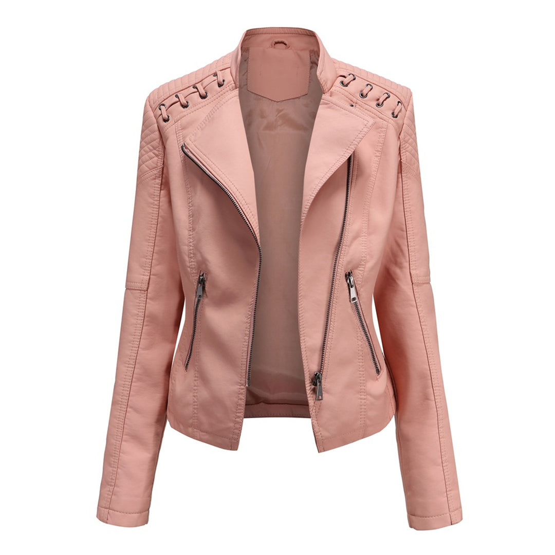Women’s Faux Leather Jacket for Fall-Vyana Collective