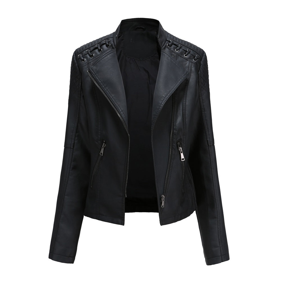 Women’s Faux Leather Jacket for Fall-Vyana Collective