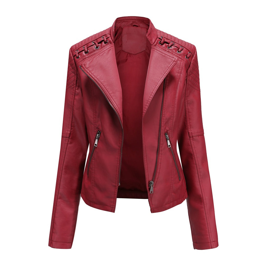 Women’s Faux Leather Jacket for Fall-Vyana Collective