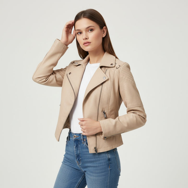 Women’s Faux Leather Jacket for Fall-Vyana Collective