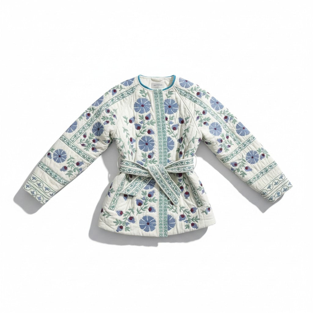 Women’s Floral Embroidered Jacket-Vyana Collective