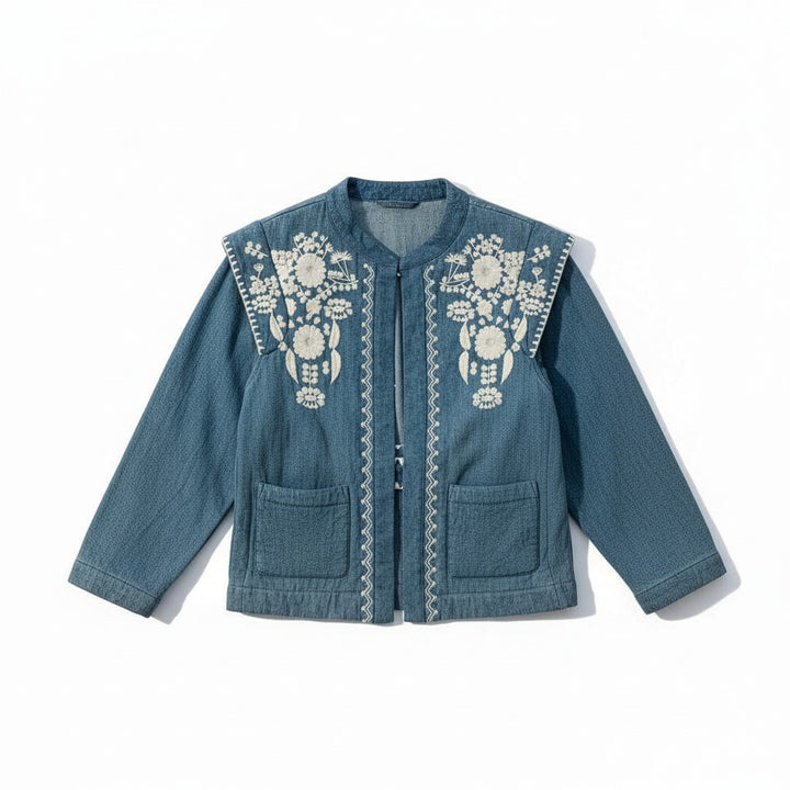 Women’s Floral Embroidered Jacket-Vyana Collective