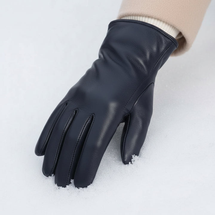 Women’s Genuine Leather Sheepskin Gloves with Touchscreen Fingertips-Vyana Collective