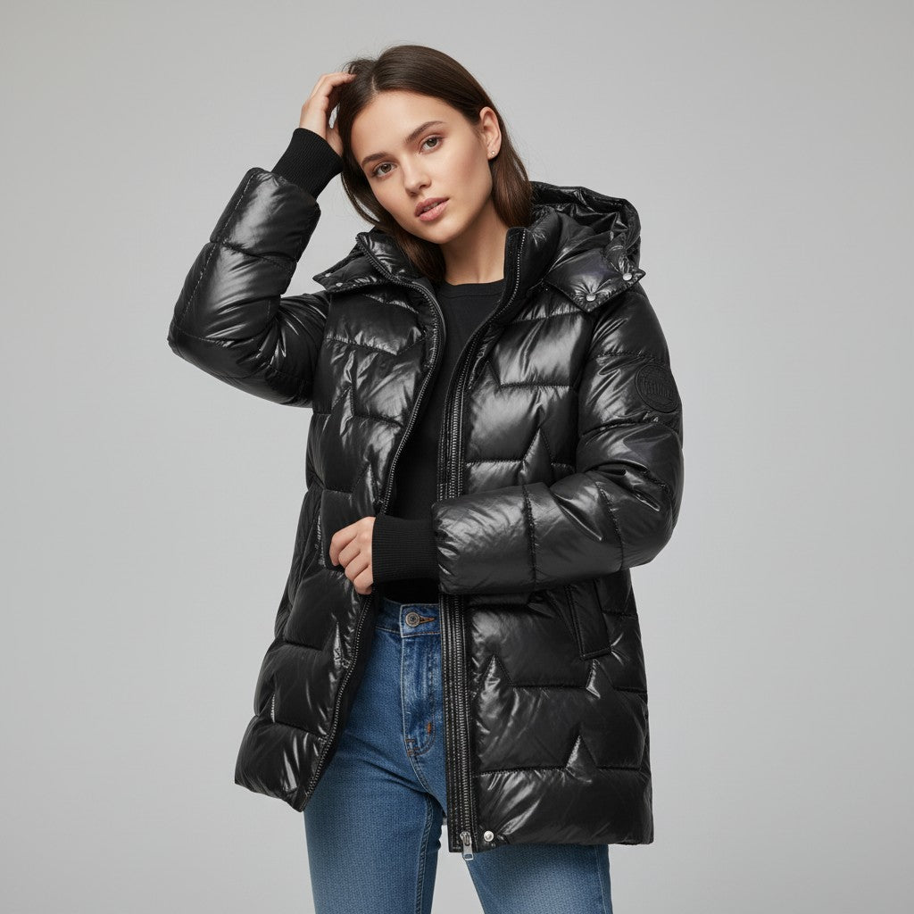 Women's Hooded Cotton Jacket-Vyana Collective