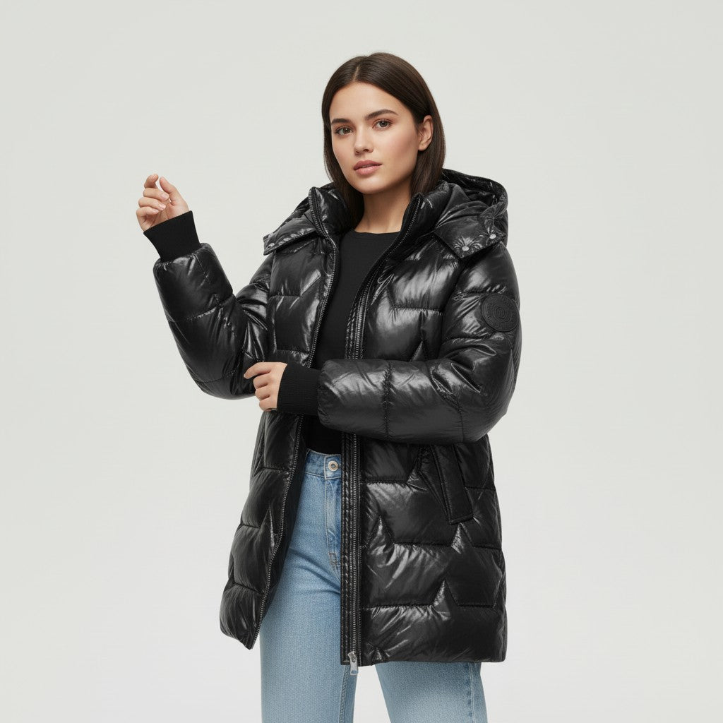 Women's Hooded Cotton Jacket-Vyana Collective