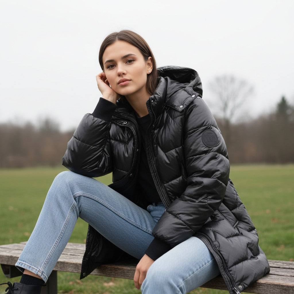 Women's Hooded Cotton Jacket-Vyana Collective