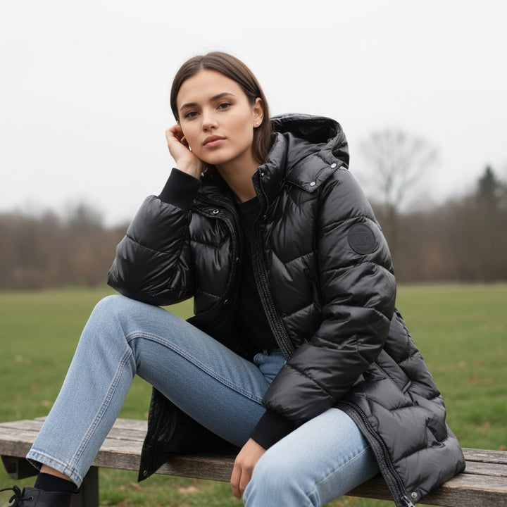 Women's Hooded Cotton Jacket-Vyana Collective