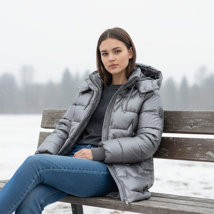 Women's Hooded Cotton Jacket-Vyana Collective
