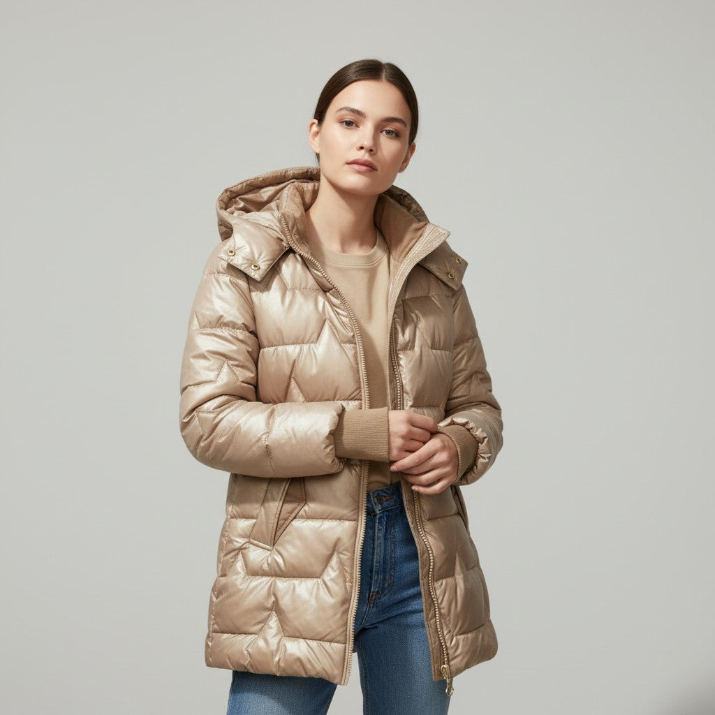 Women's Hooded Cotton Jacket-Vyana Collective