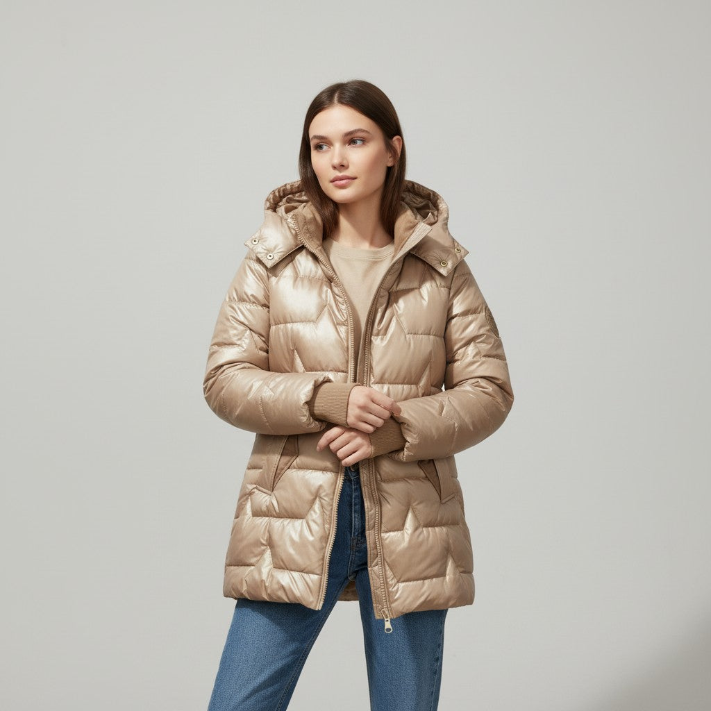 Women's Hooded Cotton Jacket-Vyana Collective