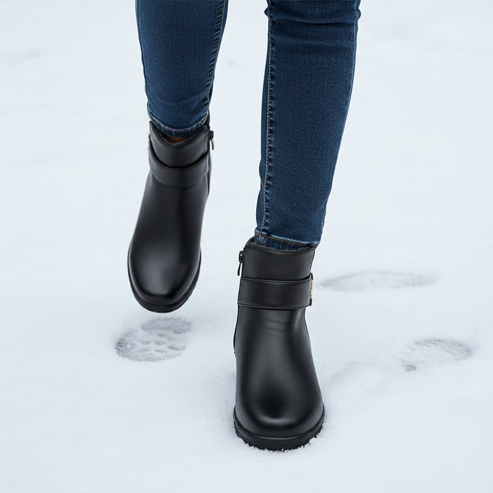 Women’s Leather Winter Boots with Supportive Insole-Vyana Collective