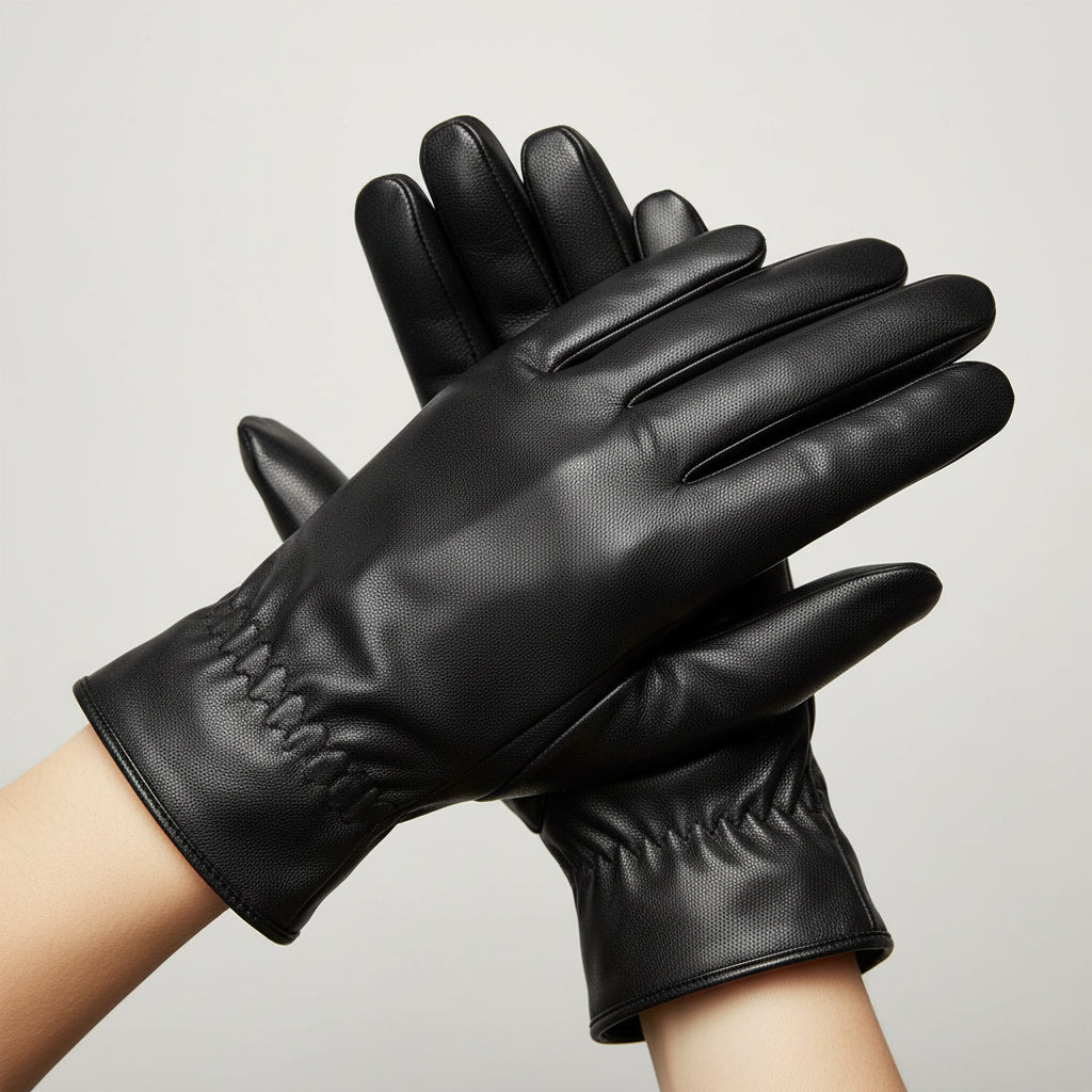 Women’s Leather Winter Gloves-Vyana Collective