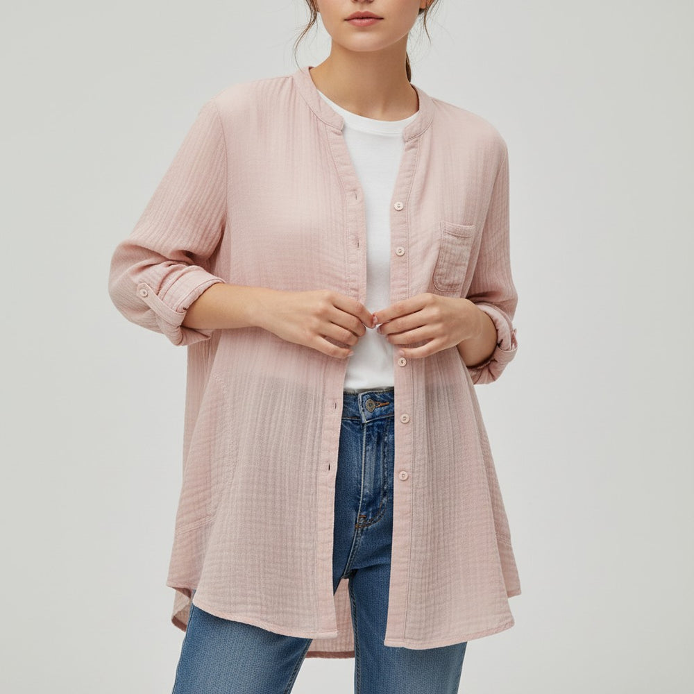 Women’s Lightweight Cotton Shirt-Vyana Collective