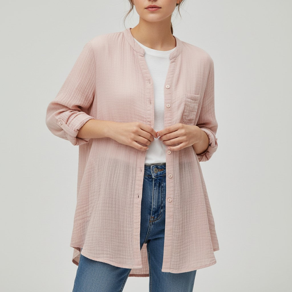 Women’s Lightweight Cotton Shirt-Vyana Collective